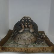 에도시기 골동 청자 포대화상 조각상