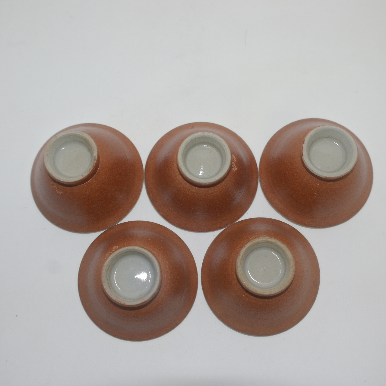 사이즈좋은 청자잔 5점셋트