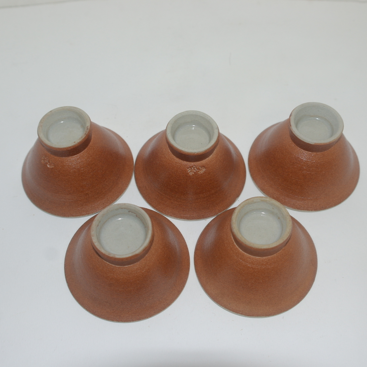 사이즈좋은 청자잔 5점셋트