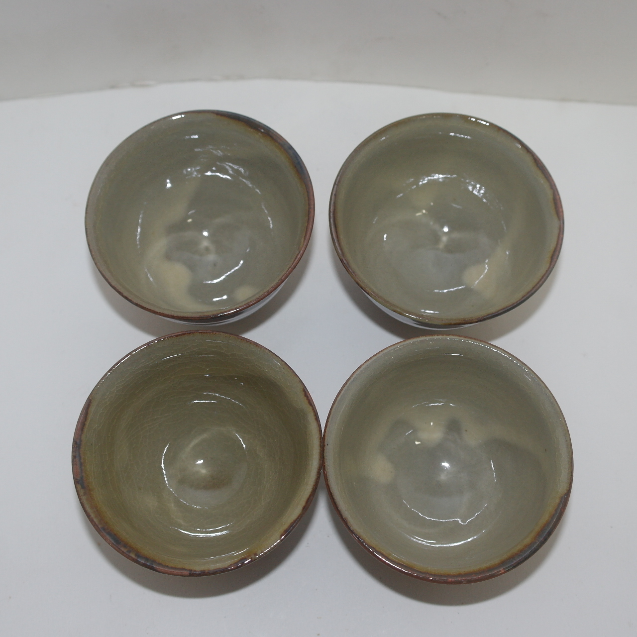 진사청자 잔 4점셋트