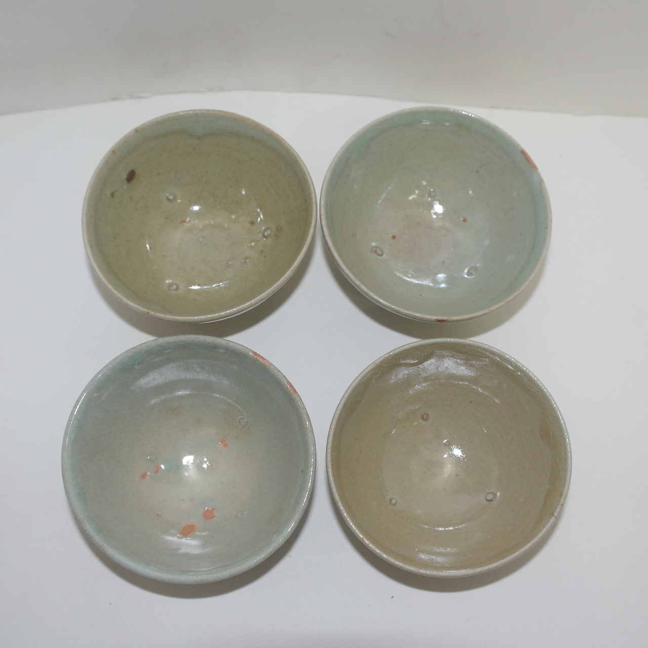 골동 에도시기 양촌이마리 백자잔 4점