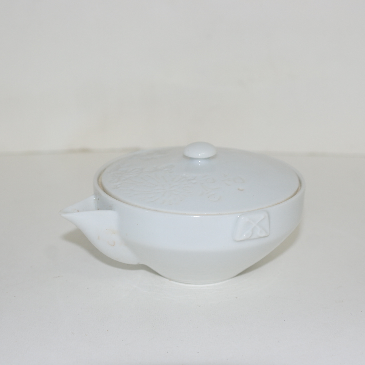 순백자 음각화문 5인다관셋트