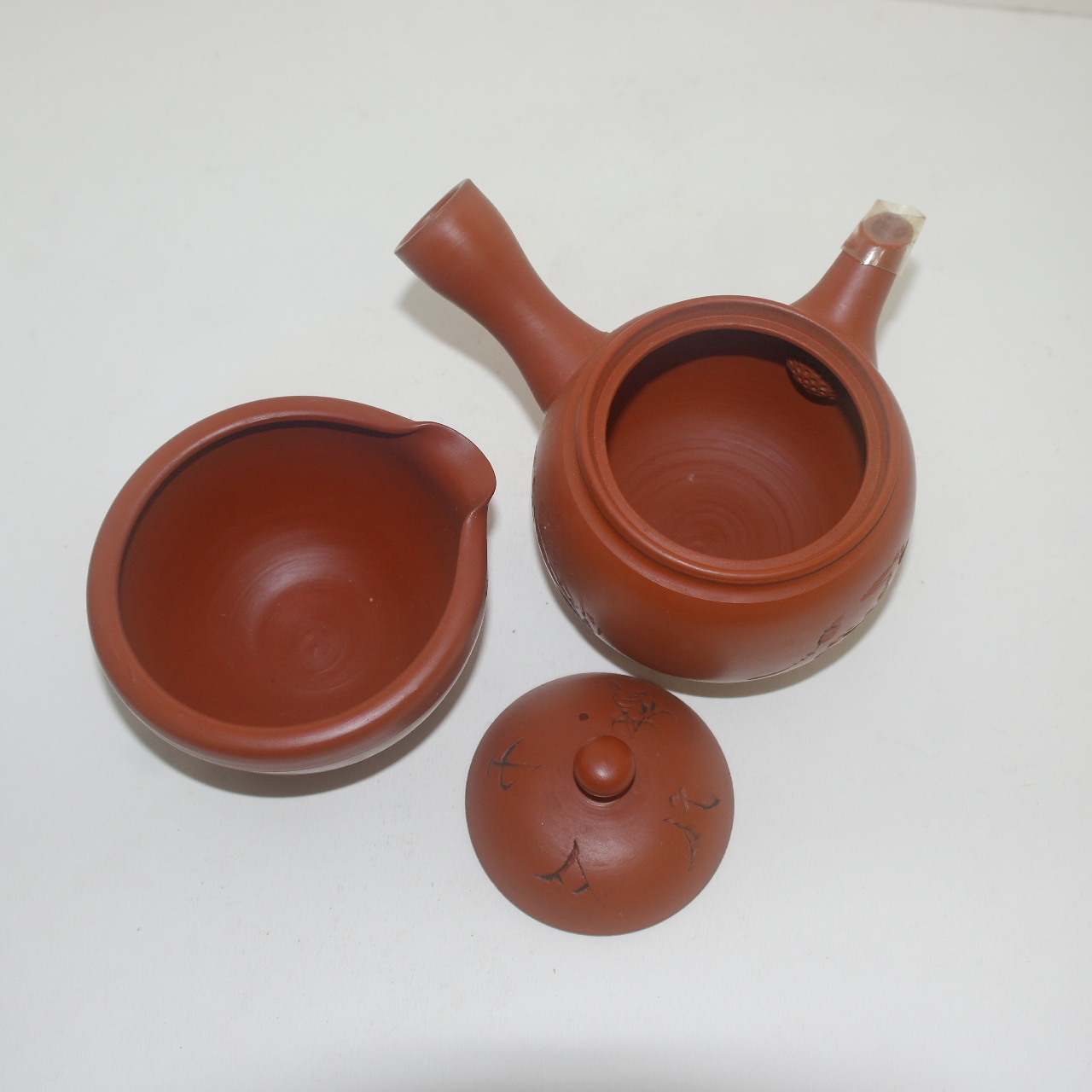 자사도자기 음각화문 5인다관셋트