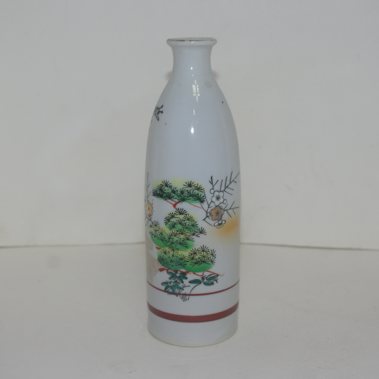 연대가좋은 외사기 청화백자철화금채노송문 주병