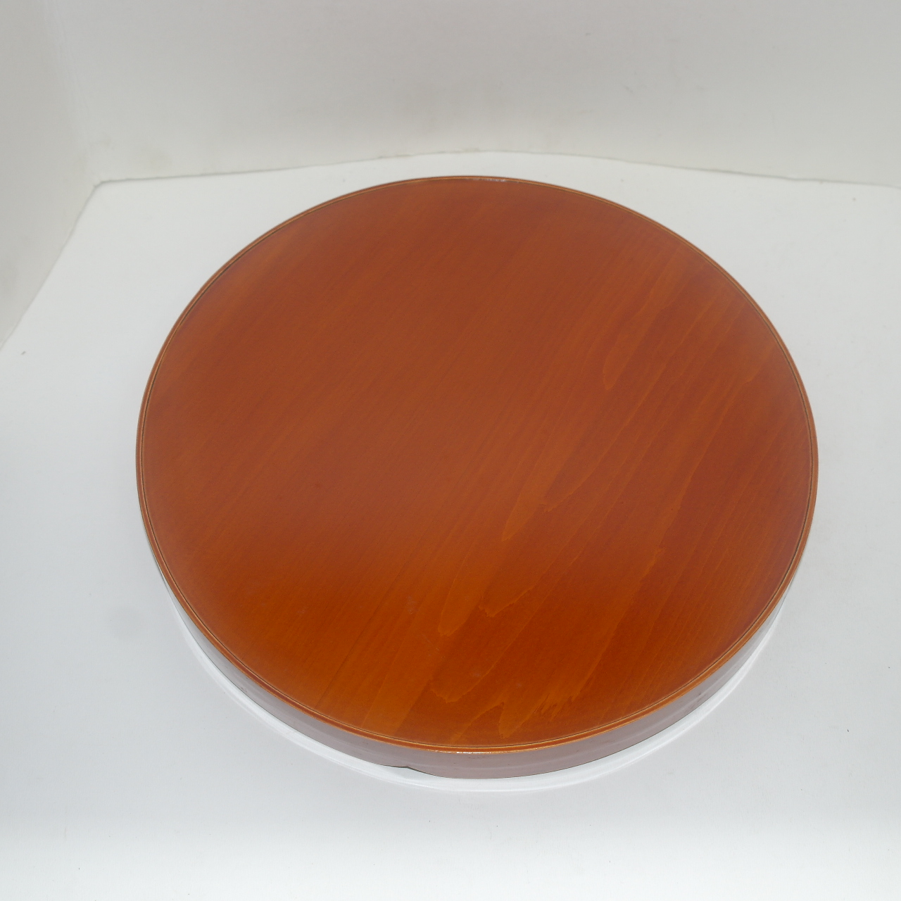 나무에 칠이된 주름문 대형 차반