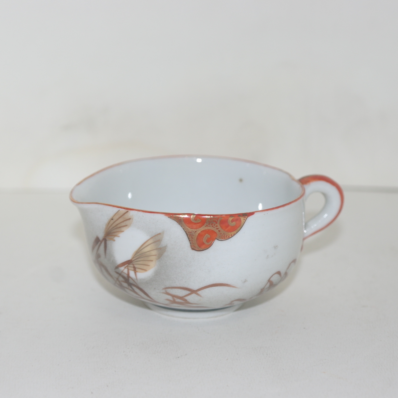 연대가좋은 고구다니 진사백자철화금채산수문 수구