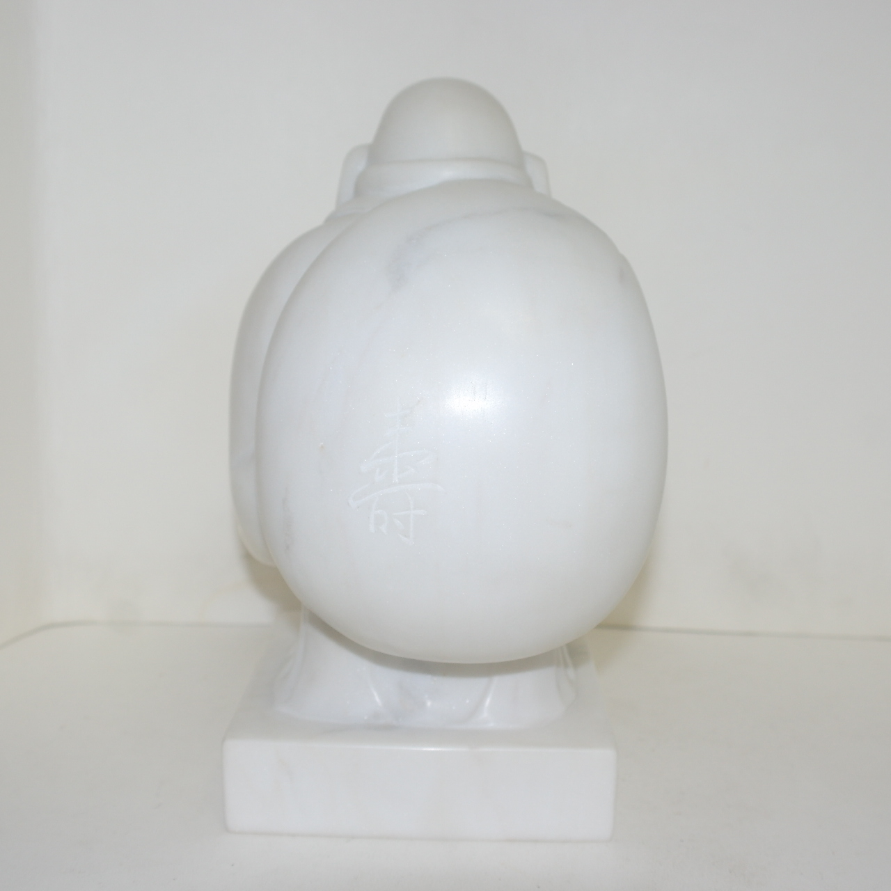 백대리석 돌로 조각된 수(壽) 포대화상 조각상