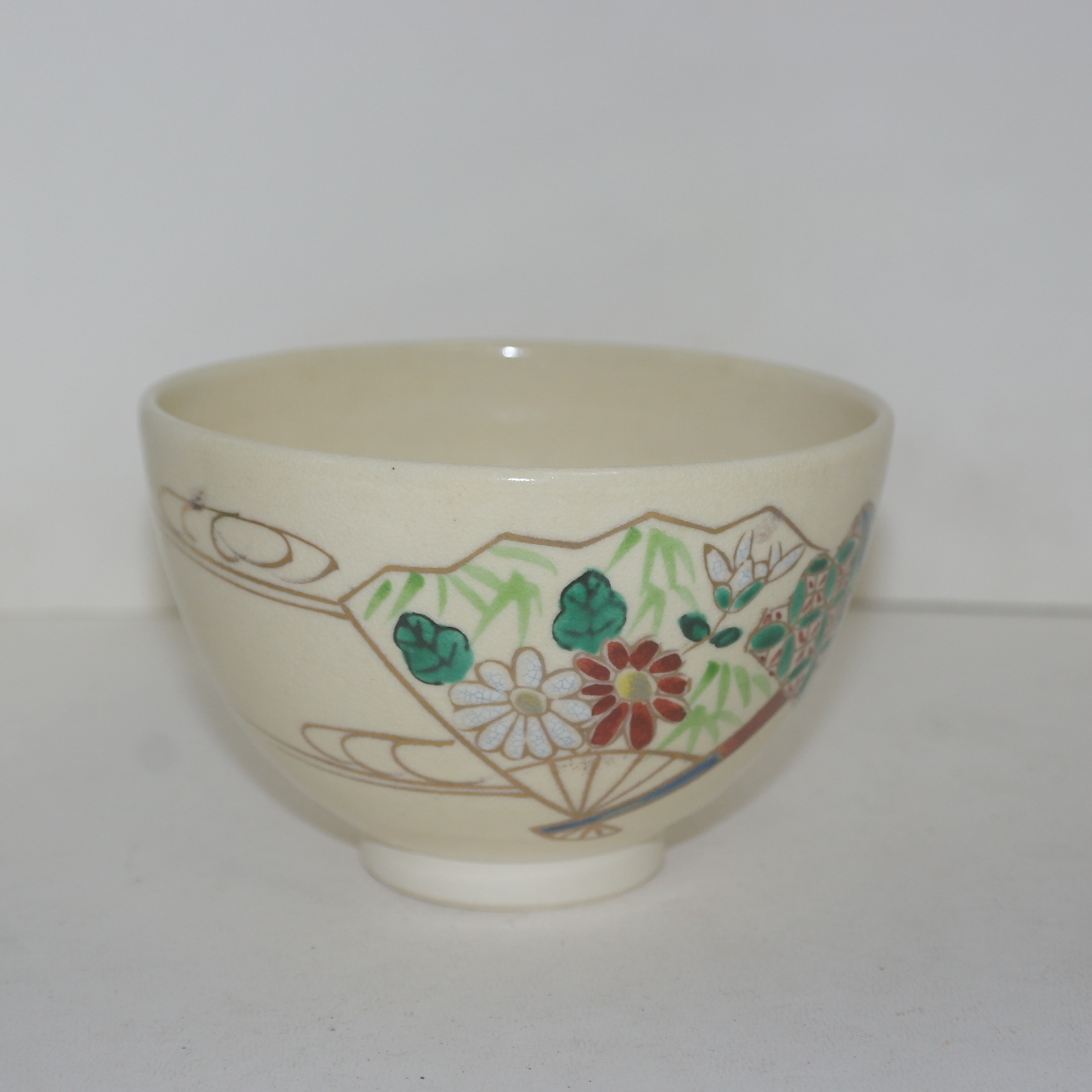 사스마 분청자 진사금채화문 말찻잔