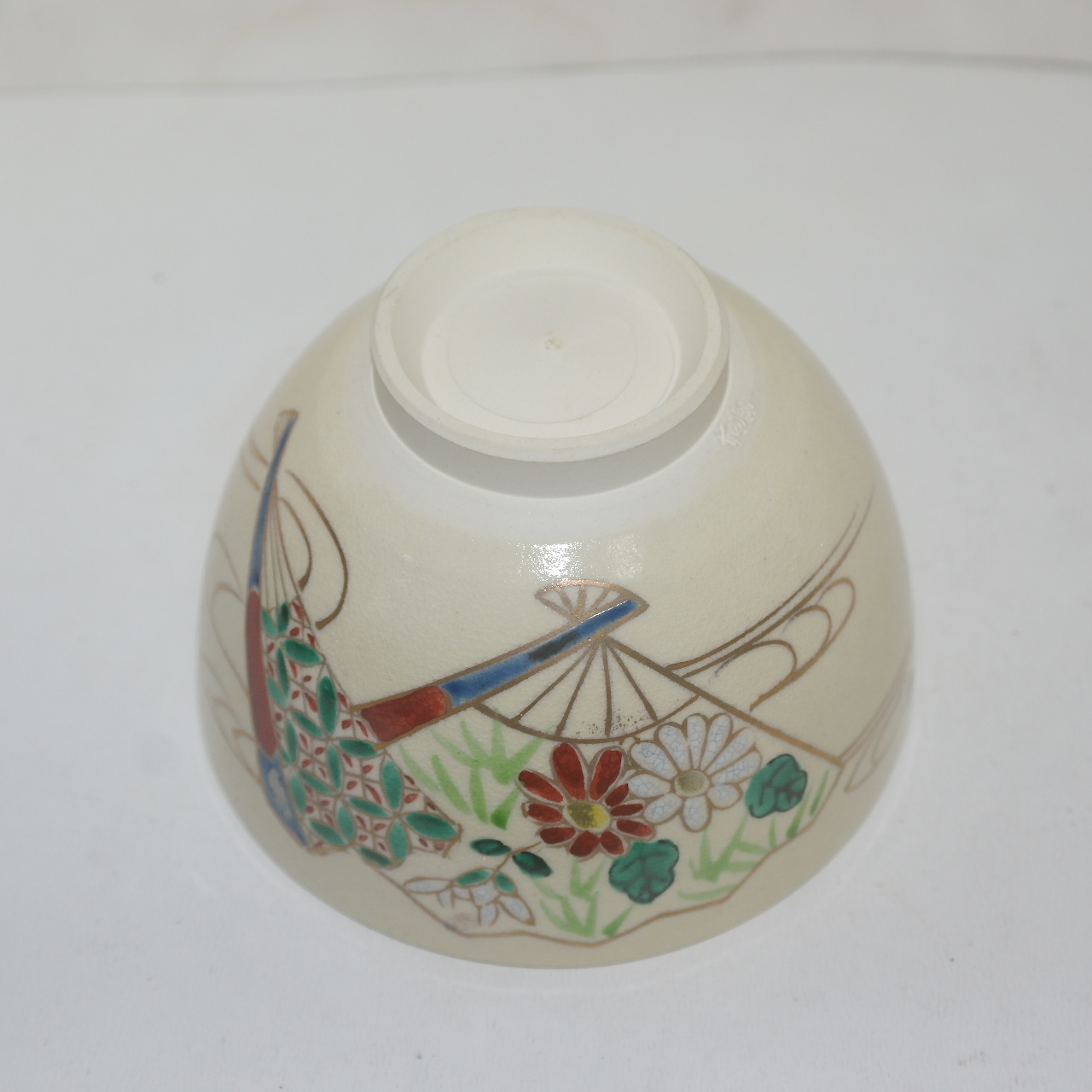 사스마 분청자 진사금채화문 말찻잔