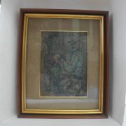 1964년 두꺼운 유화 인물 작품액자