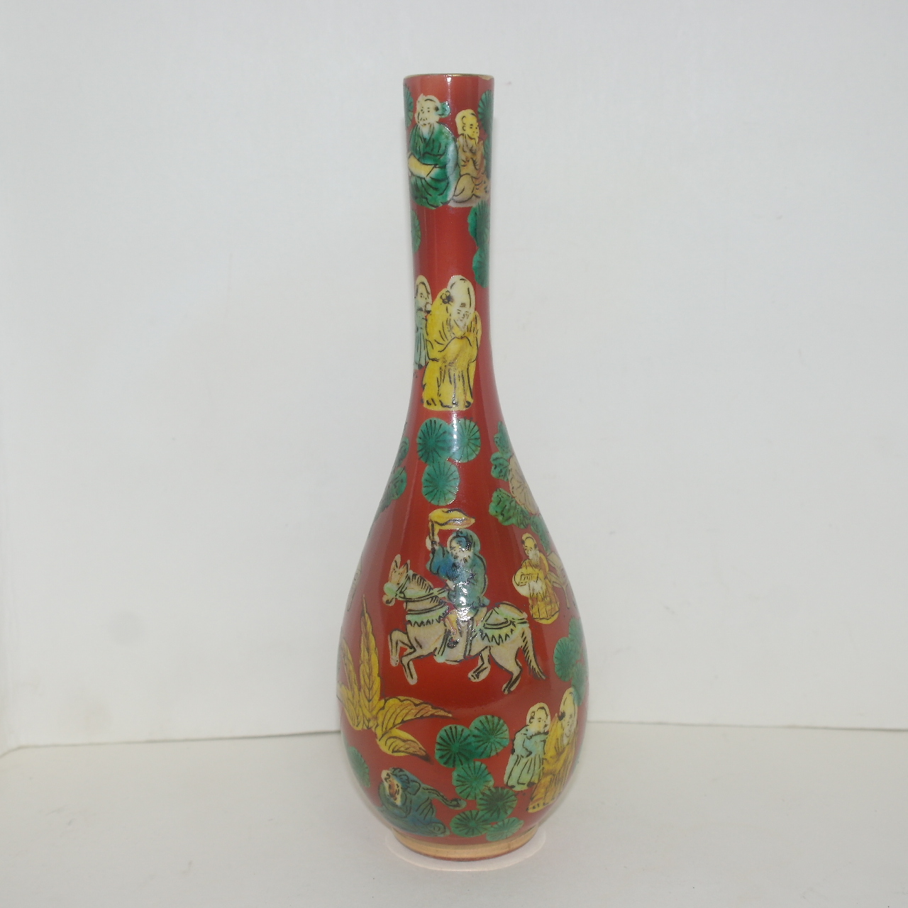 분청자 청화진사노송인물문 구다니목미(九谷木米) 주병