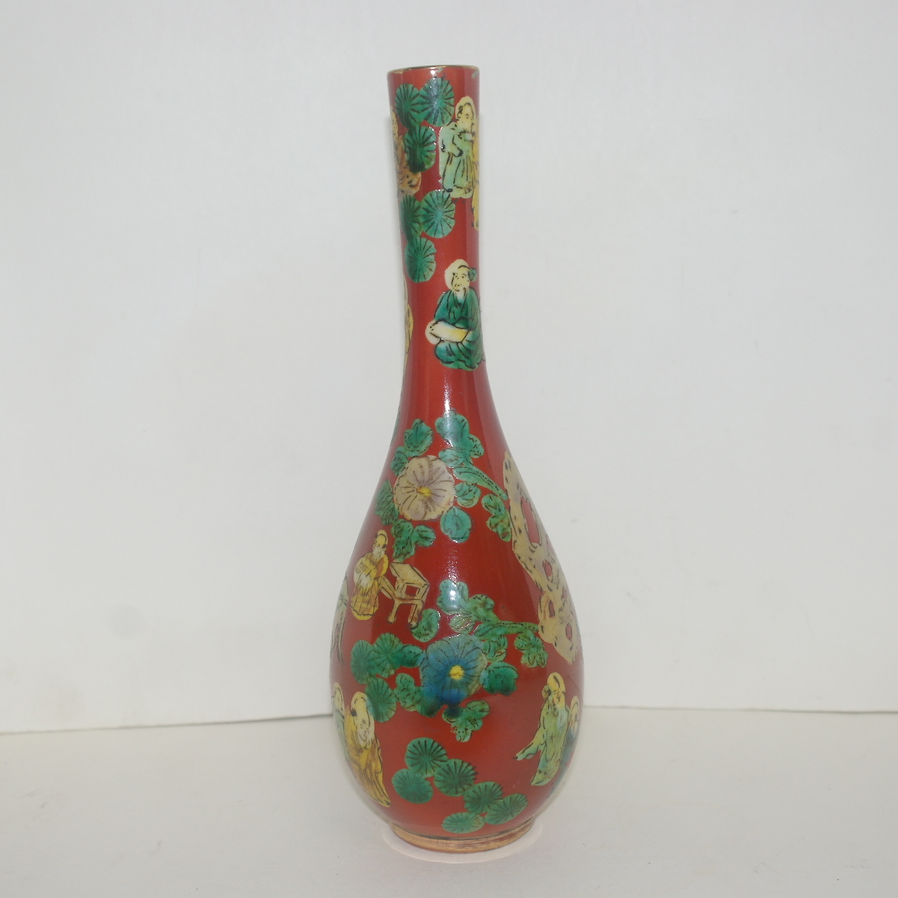 분청자 청화진사노송인물문 구다니목미(九谷木米) 주병