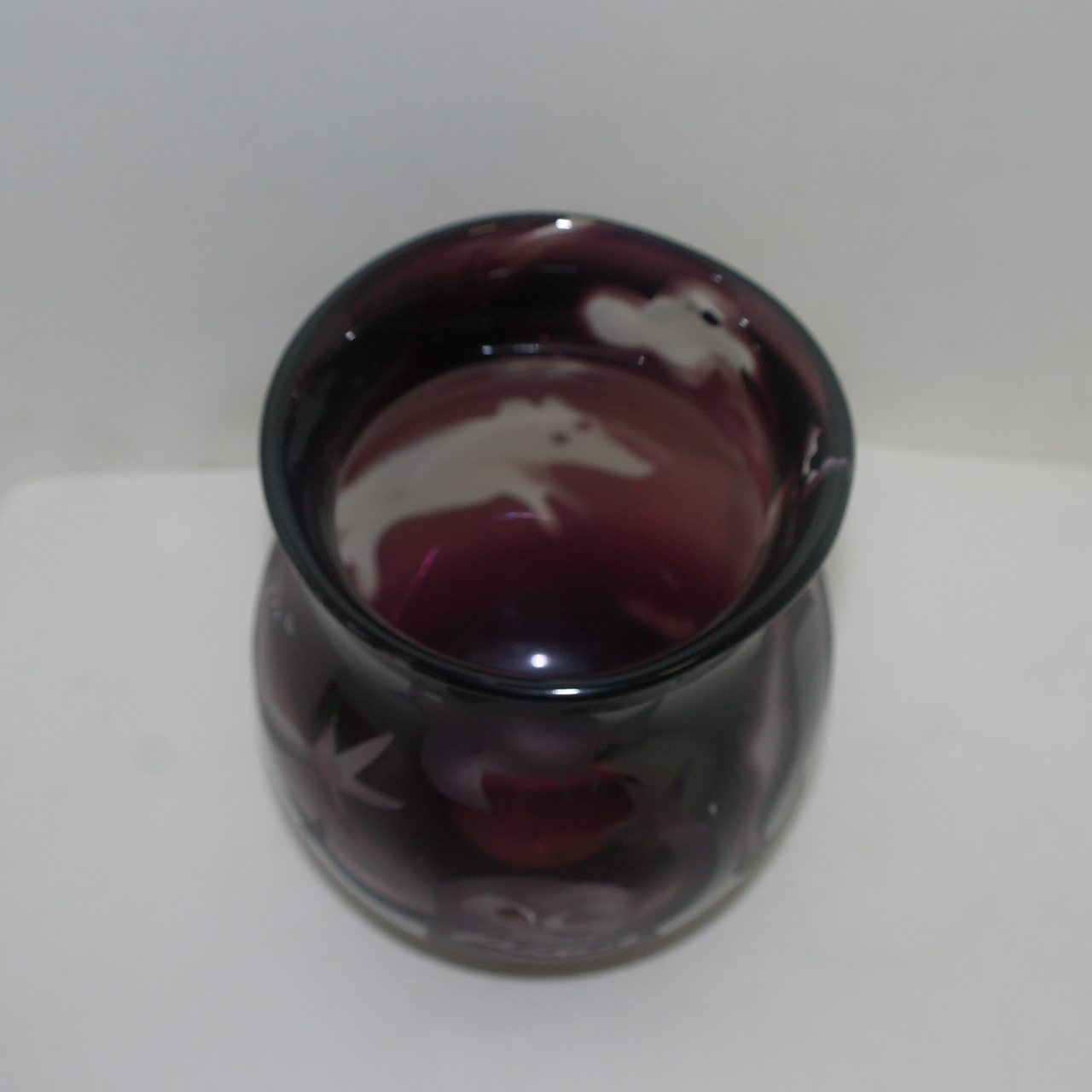 채색크리스탈 재미난그림이 있는 화병