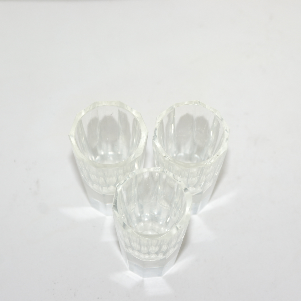 두꺼운 크리스탈 각진잔 3점