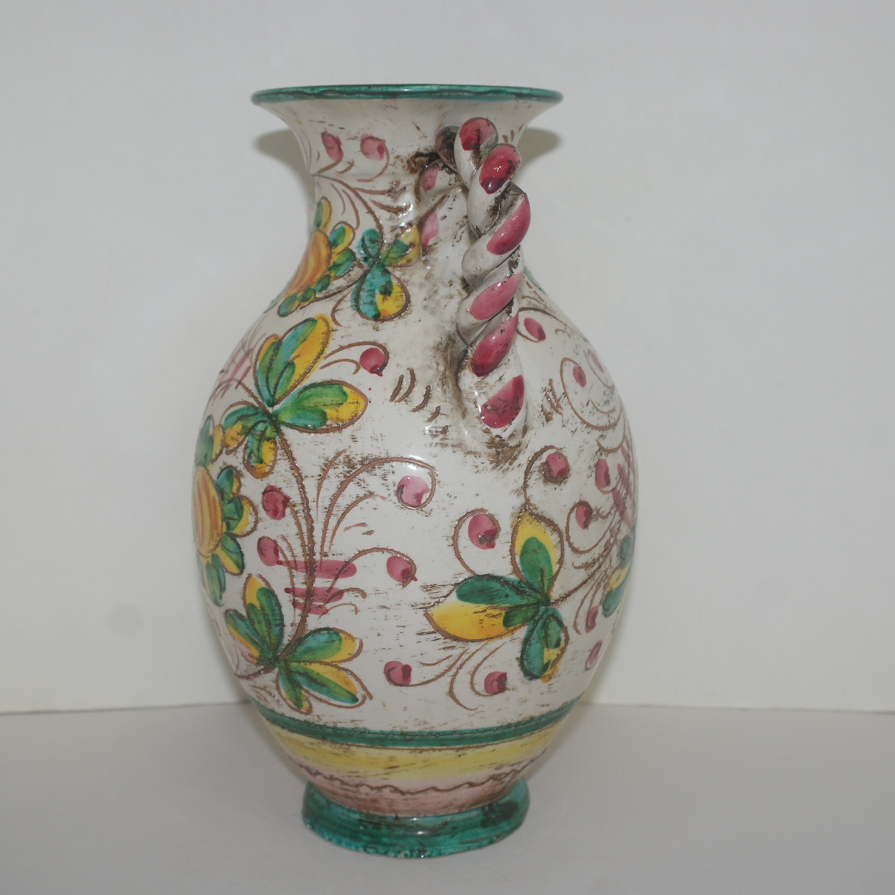 이태리산 청자도자기 이귀화문호