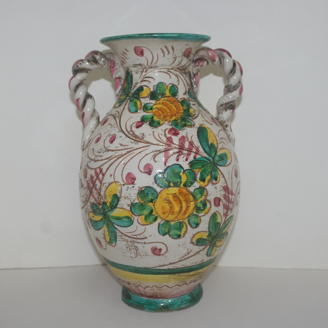 이태리산 청자도자기 이귀화문호