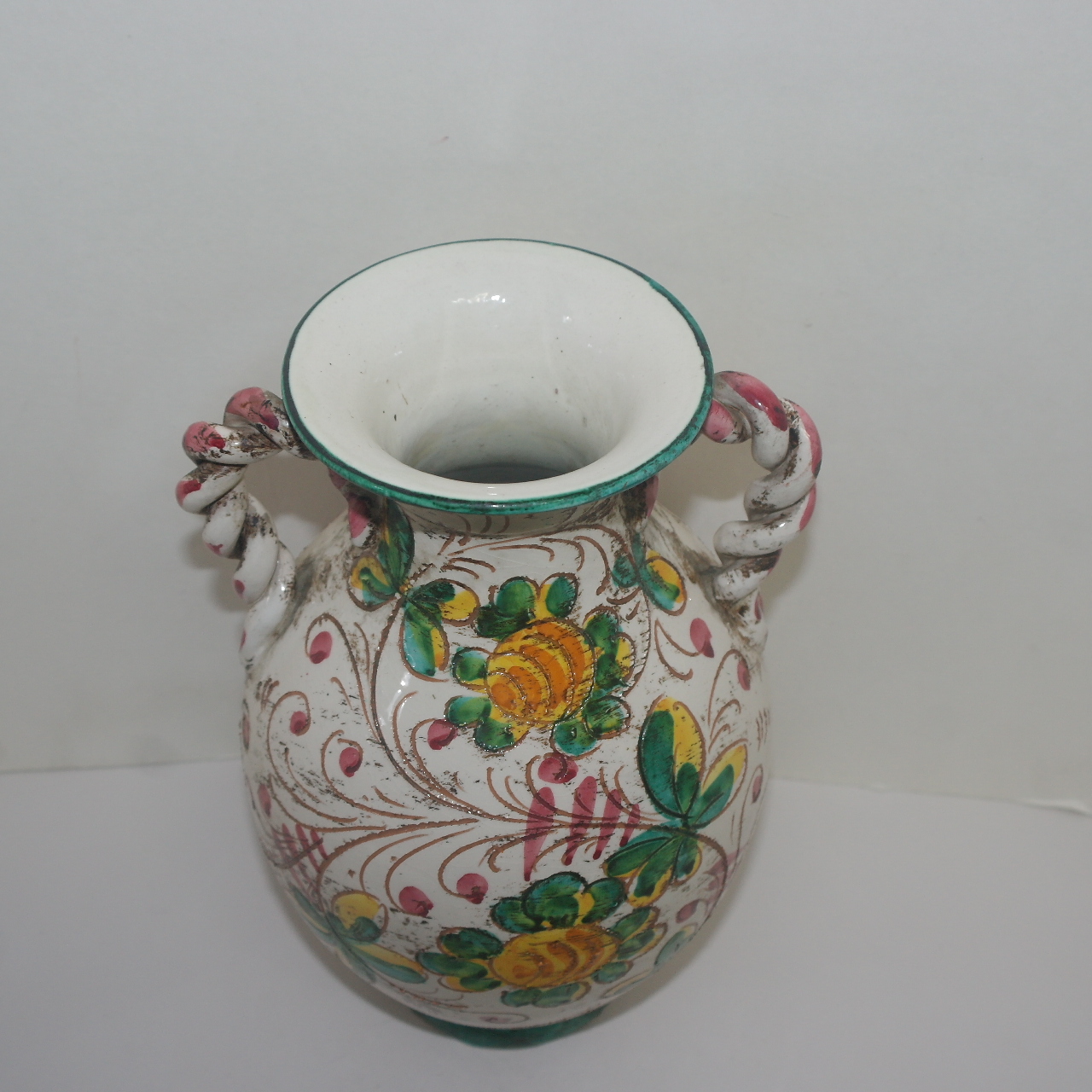 이태리산 청자도자기 이귀화문호