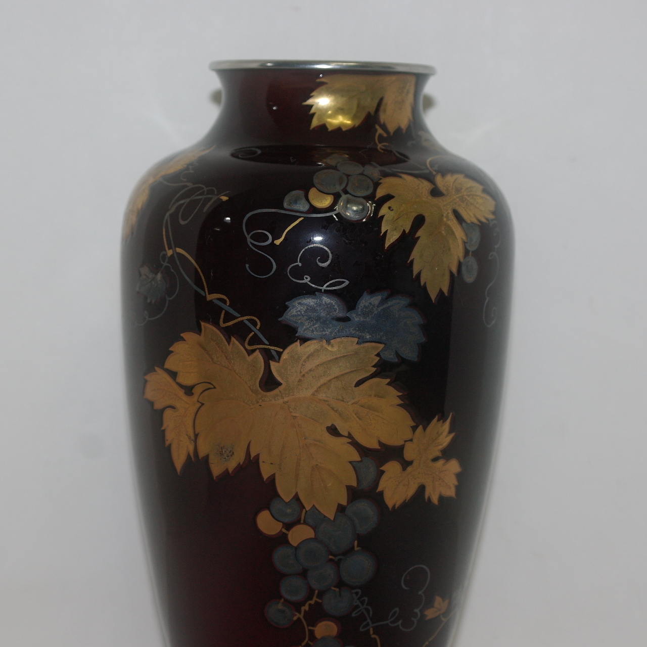 금속칠보 순금채포도문 호