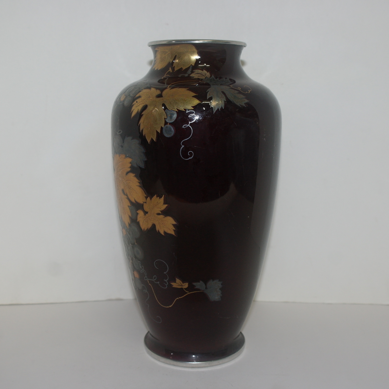 금속칠보 순금채포도문 호