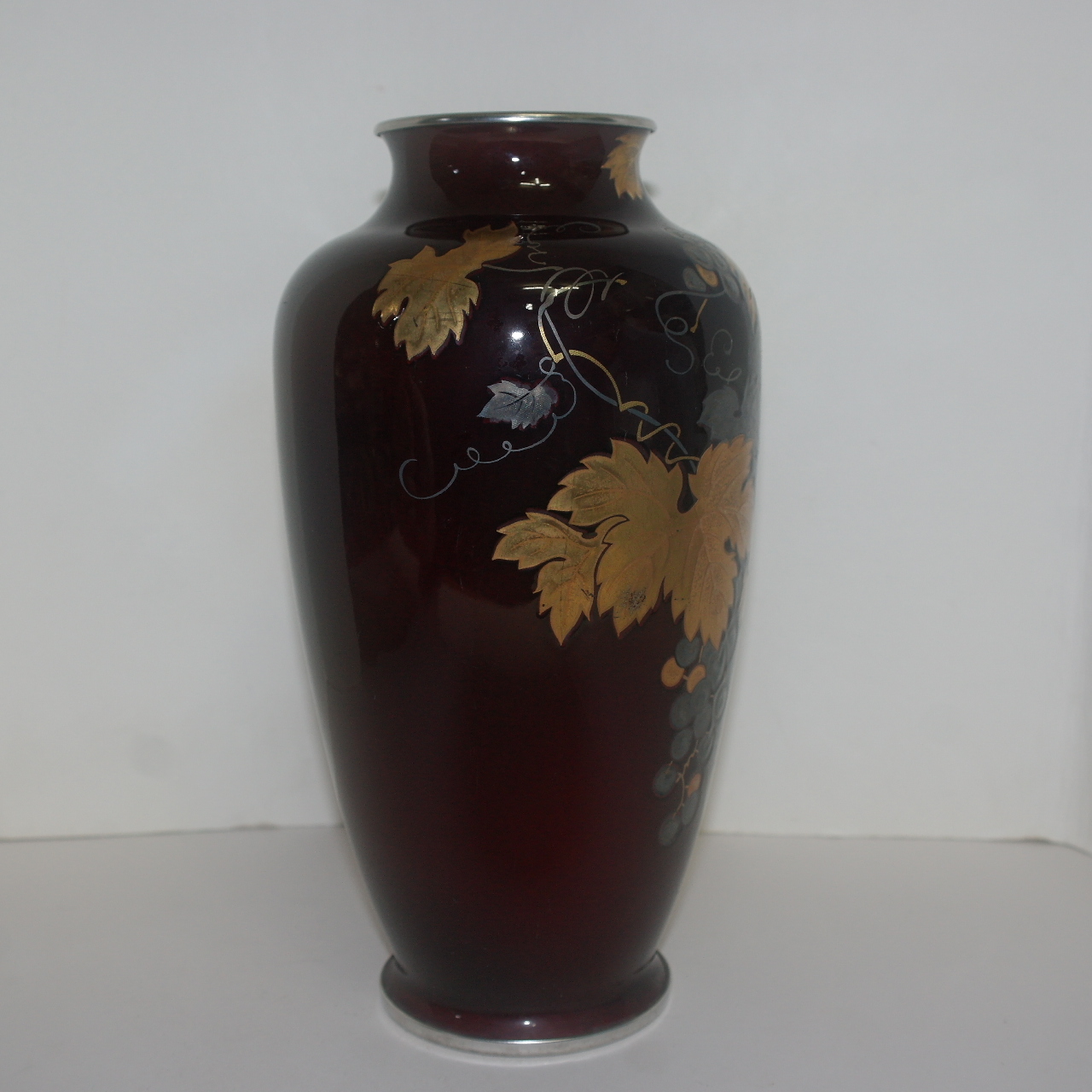 금속칠보 순금채포도문 호