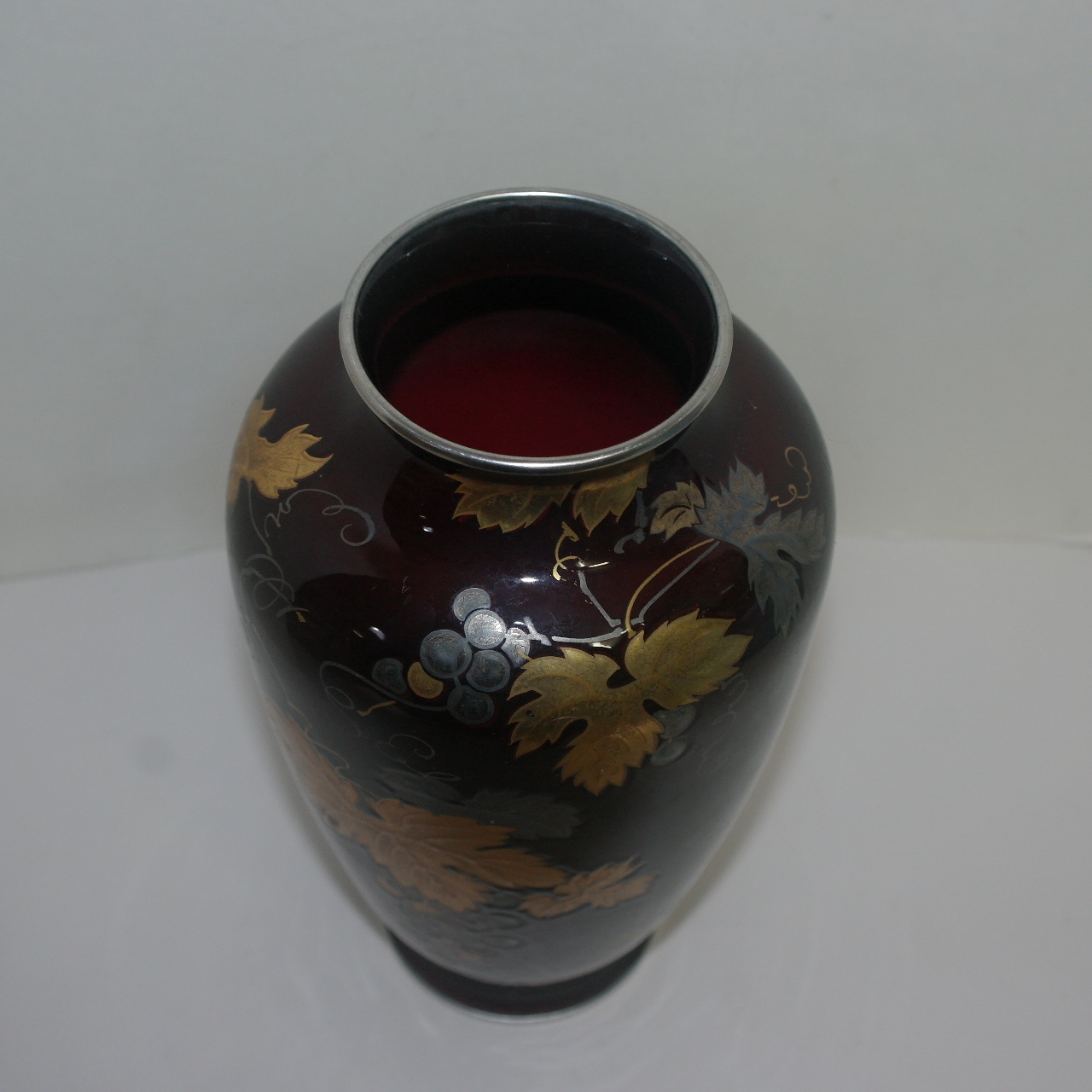 금속칠보 순금채포도문 호