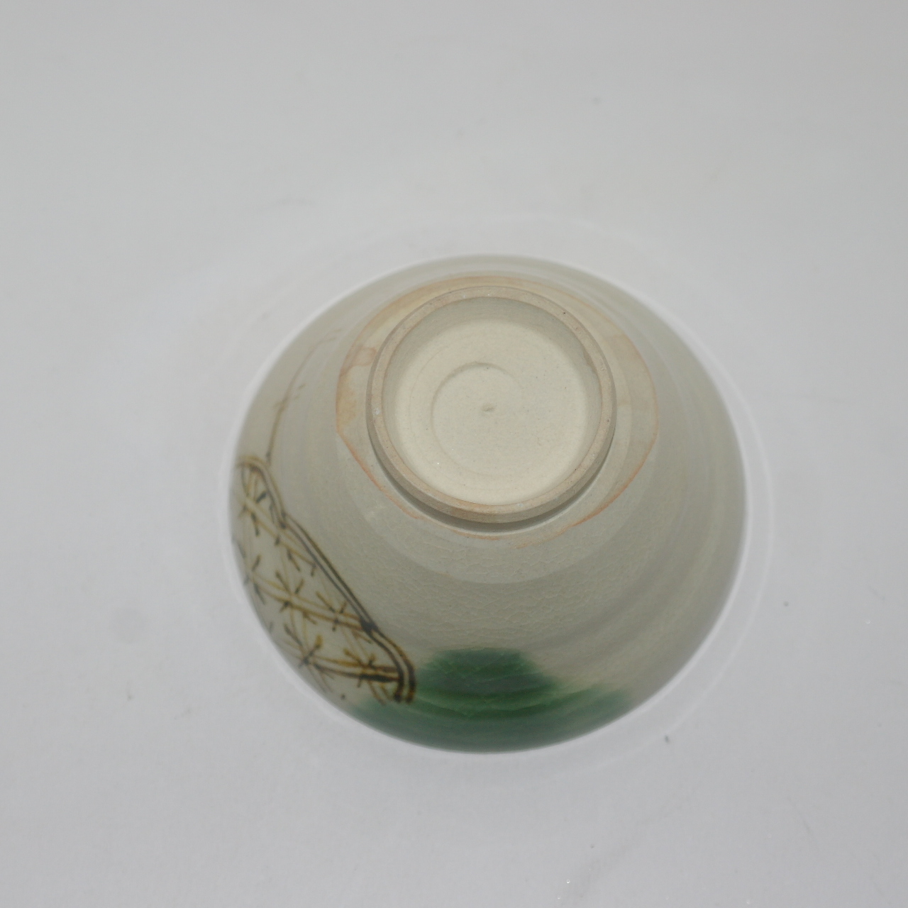 오리배청자 철화추상문 잔