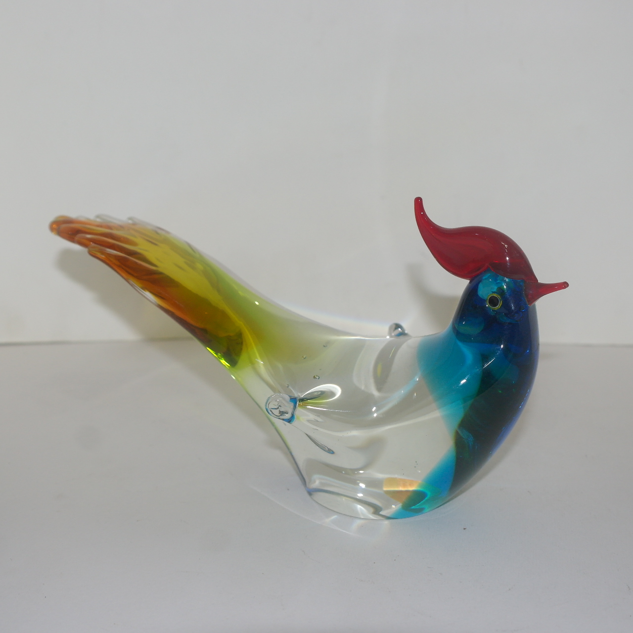 채색크리스탈 새 조각상