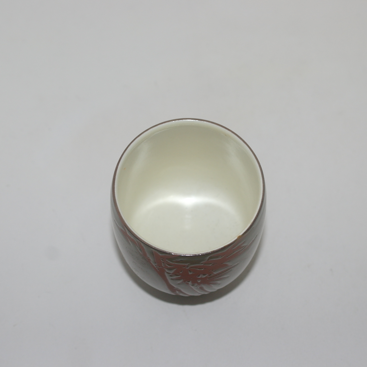 청자 음각죽문 개인잔