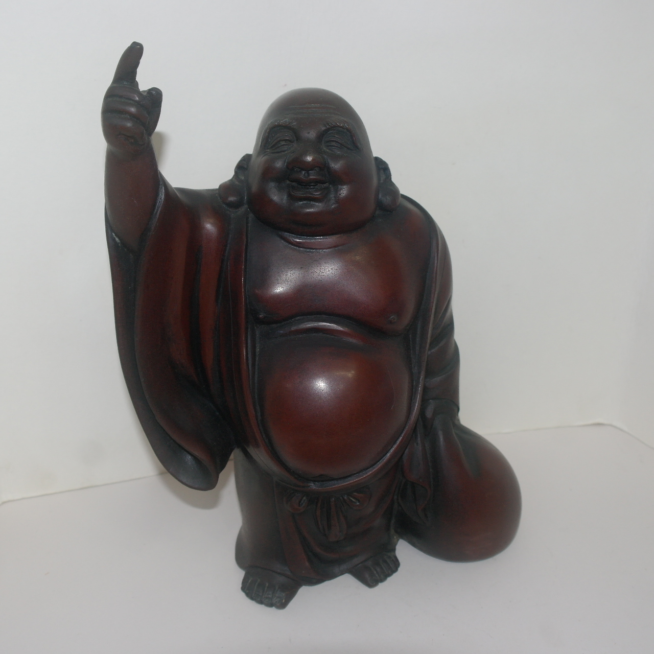 청동브론즈 작가수결이 있는 포대화상 조각상