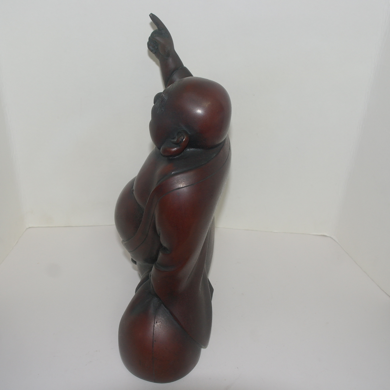 청동브론즈 작가수결이 있는 포대화상 조각상