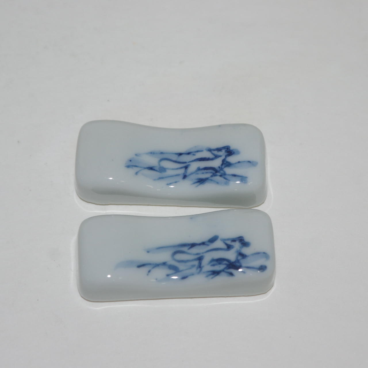 청화백자 동물문 저분받침 10점