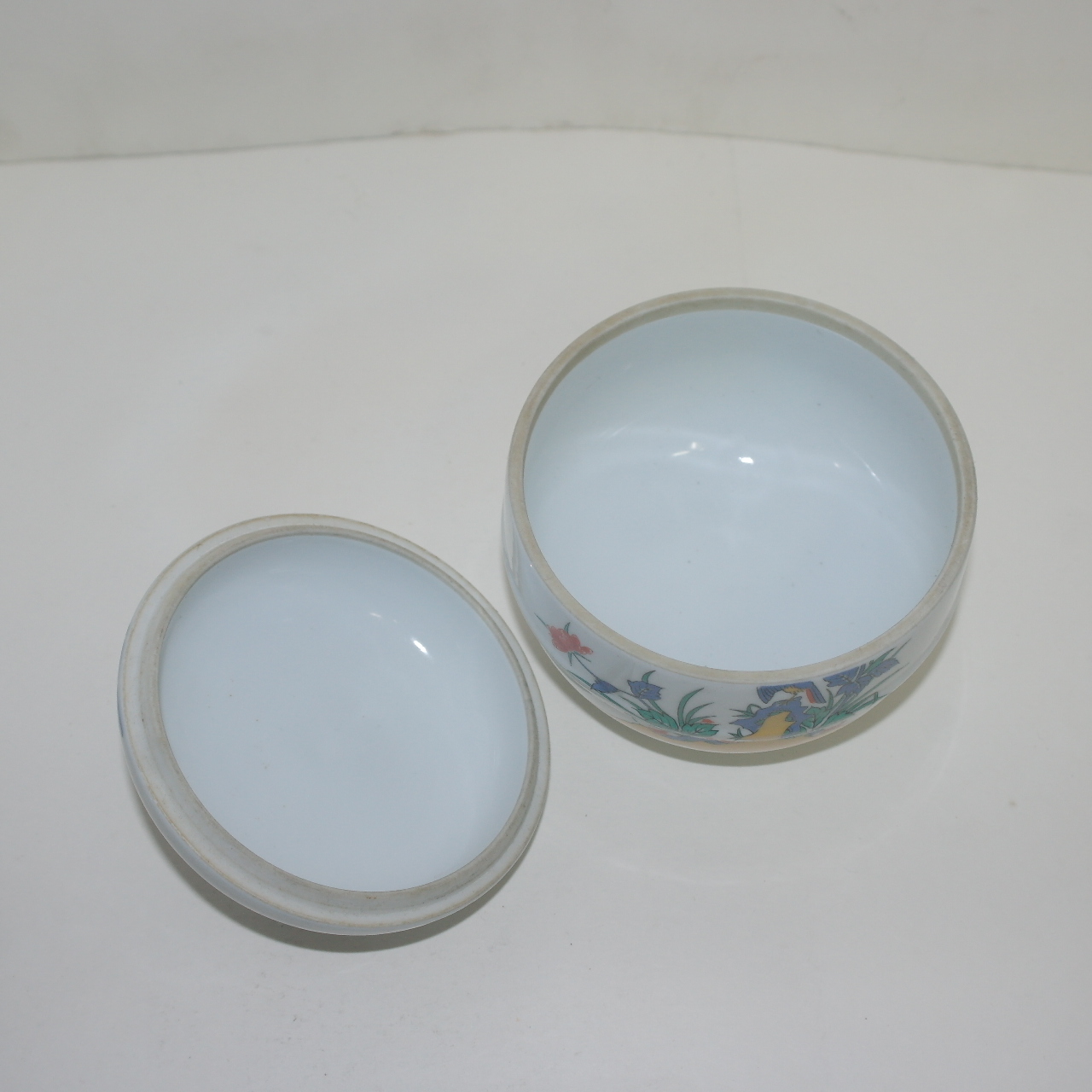 이마리 청화백자 화문 합