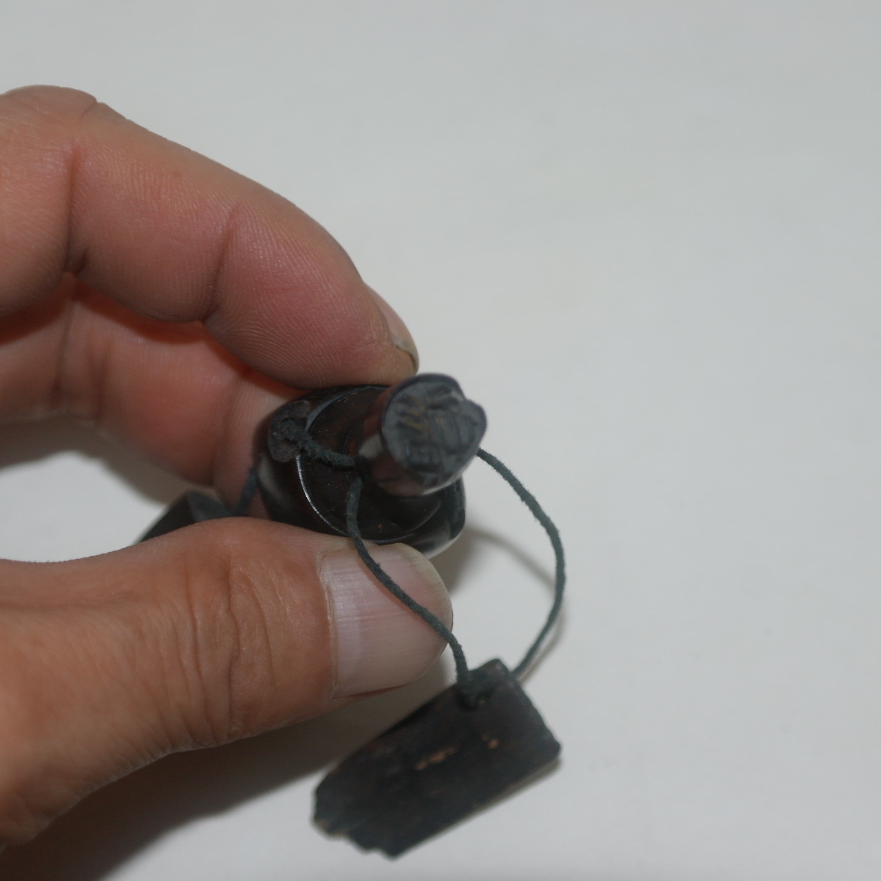 골동 우각재질로된 오래된 낙관