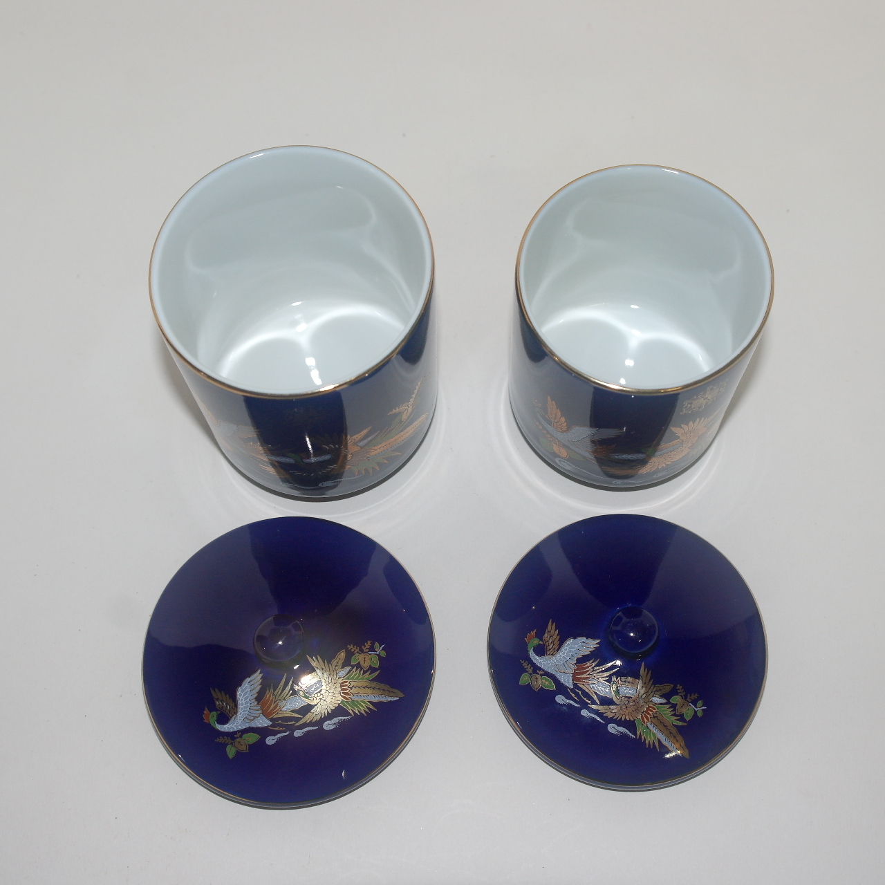 청자 금채조화문 부부잔셋트