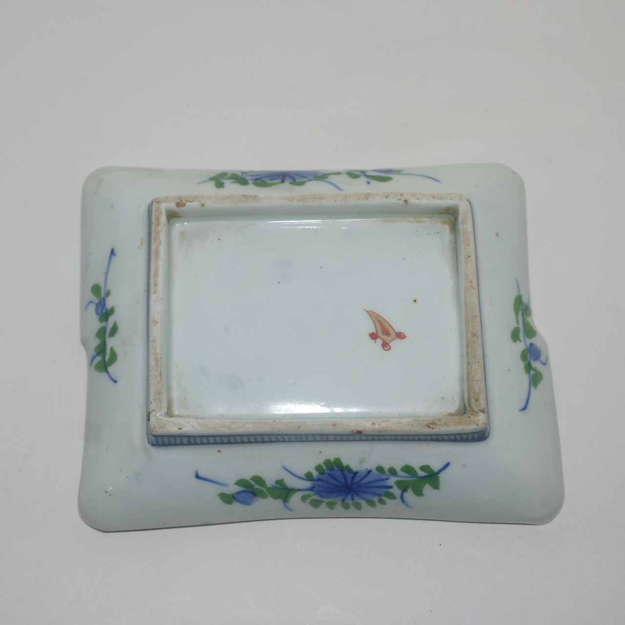 100년이상된 청화백자조화문 사각완