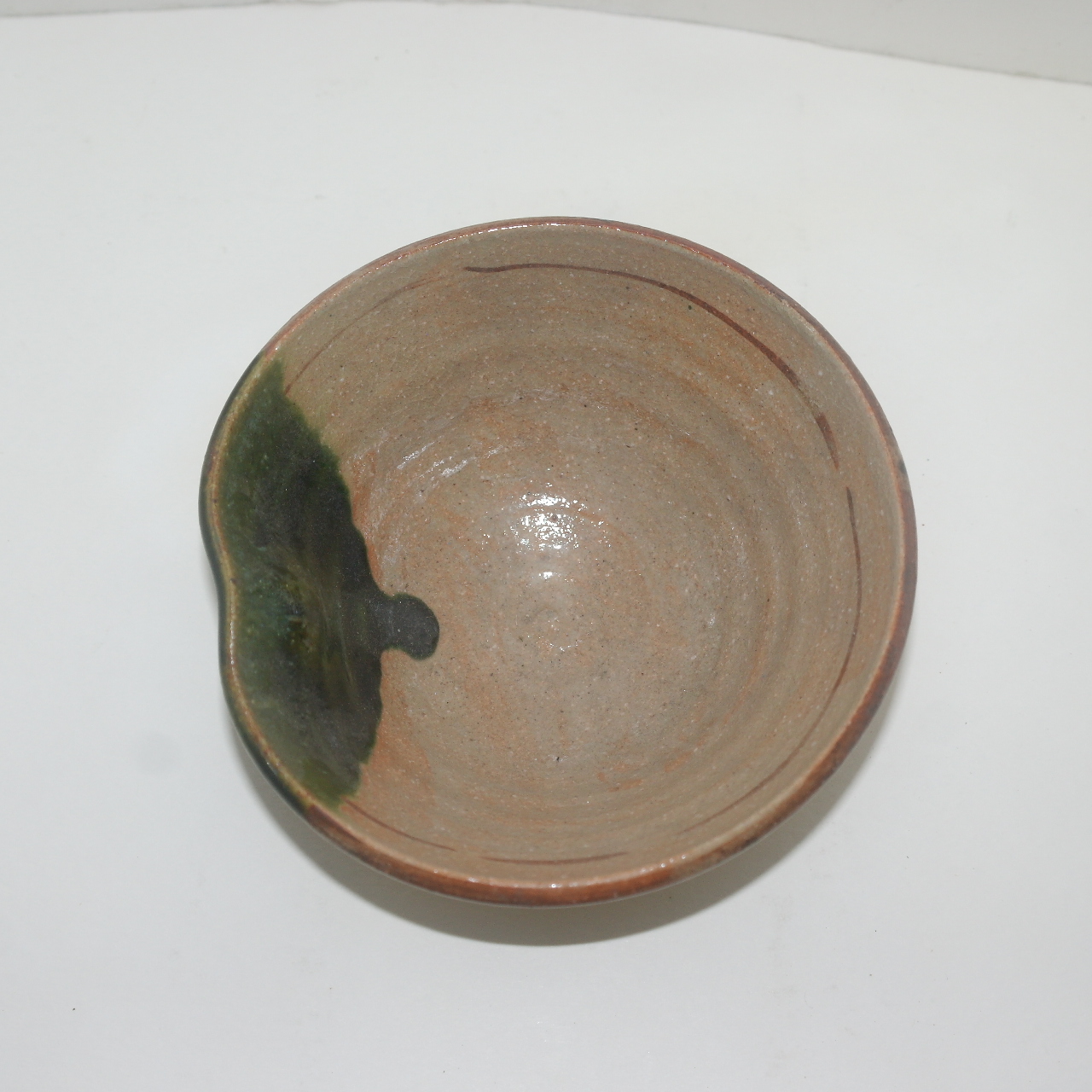 오리배 청자 철화화문 귀달린 말찻잔