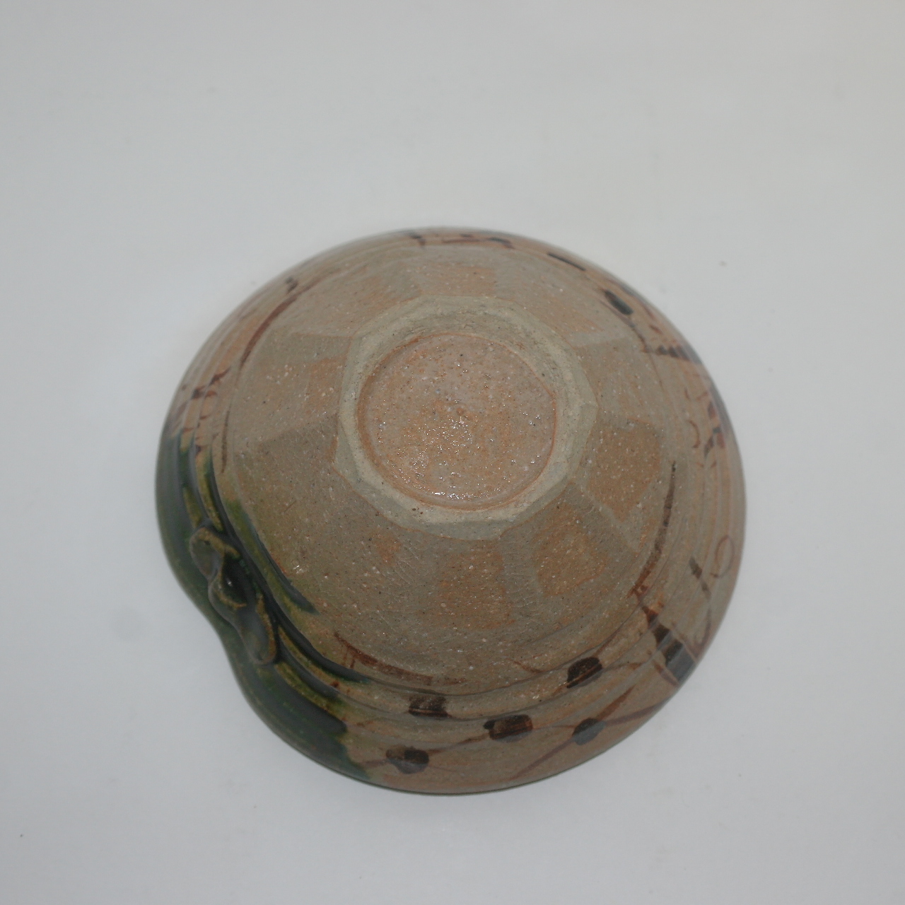 오리배 청자 철화화문 귀달린 말찻잔