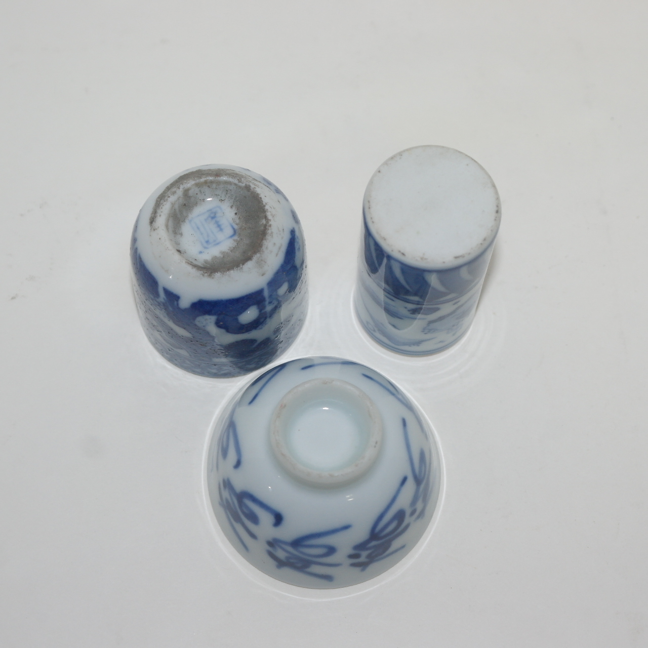연대가좋은 청화백자 잔 3점