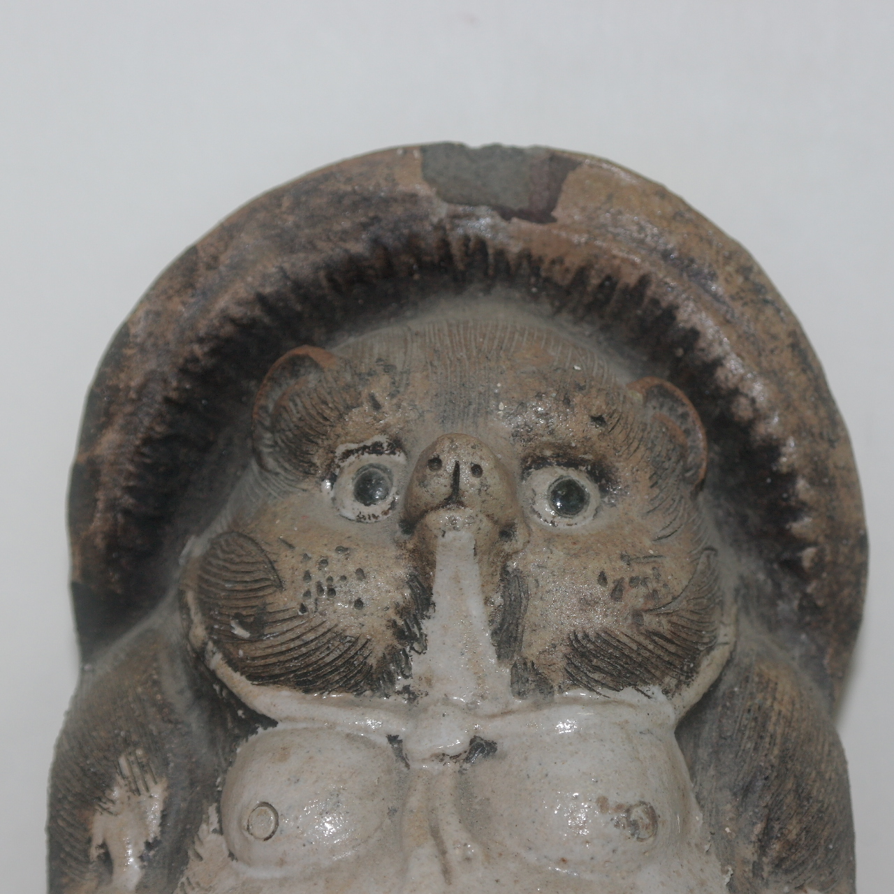 시가라끼 청자 곰 조각상