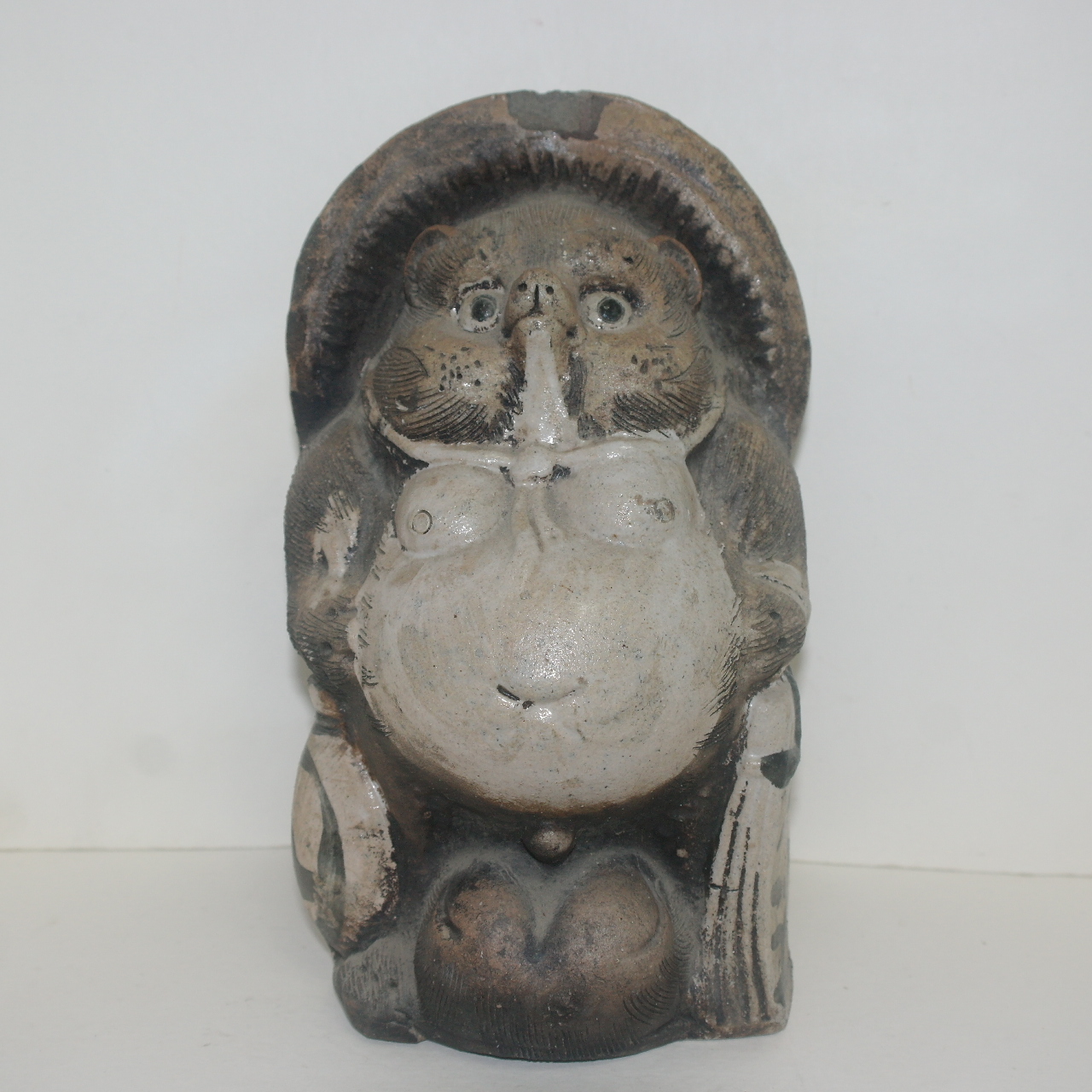 시가라끼 청자 곰 조각상