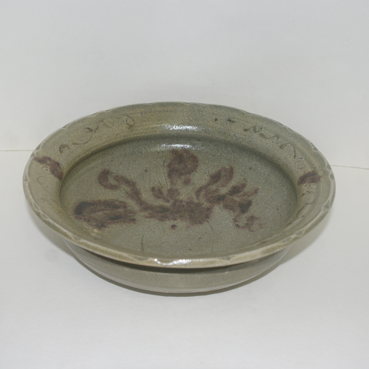 에도시기 대형크기의 청자철화무우문 화형대완