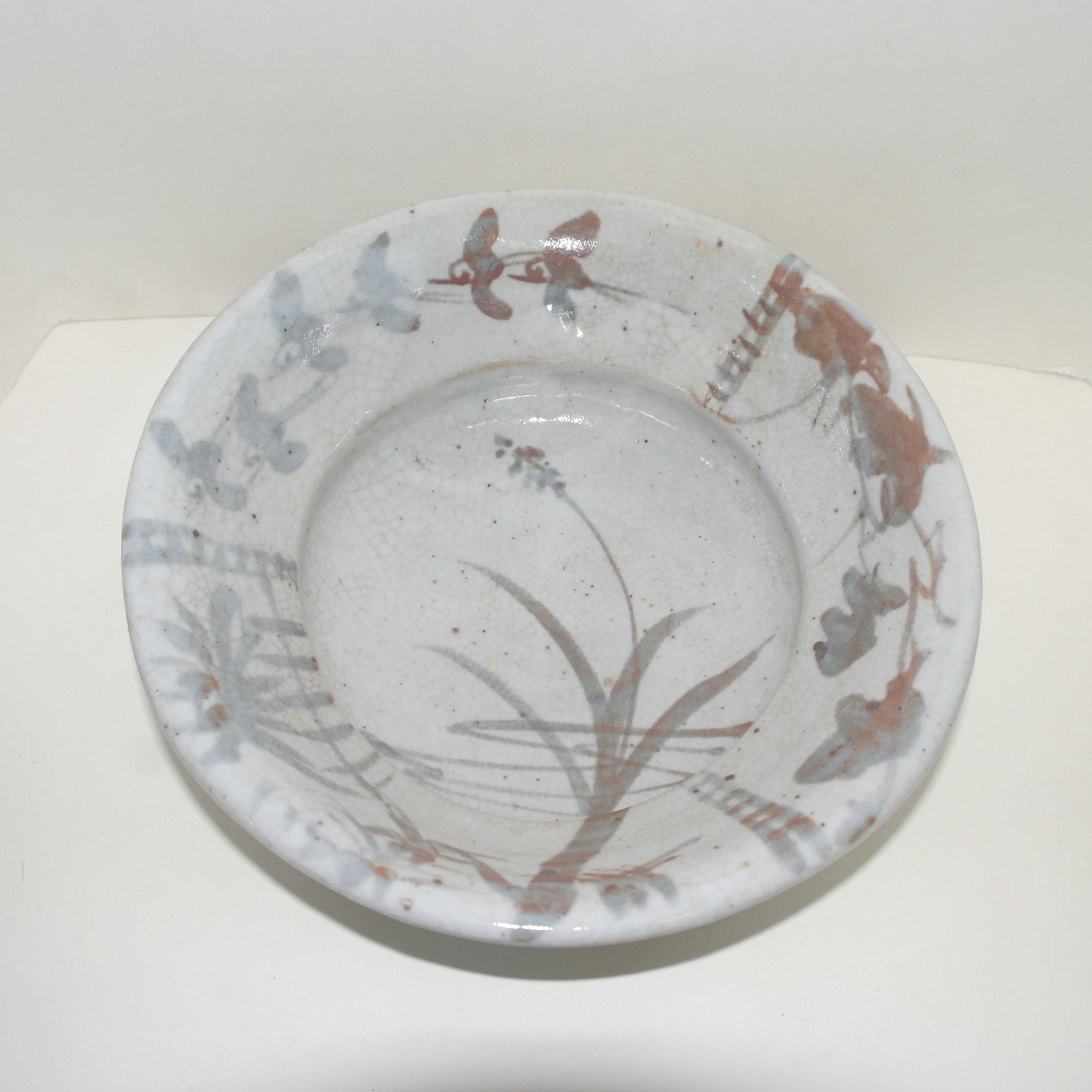 대형크기의 분청자 철화화문 사각대완