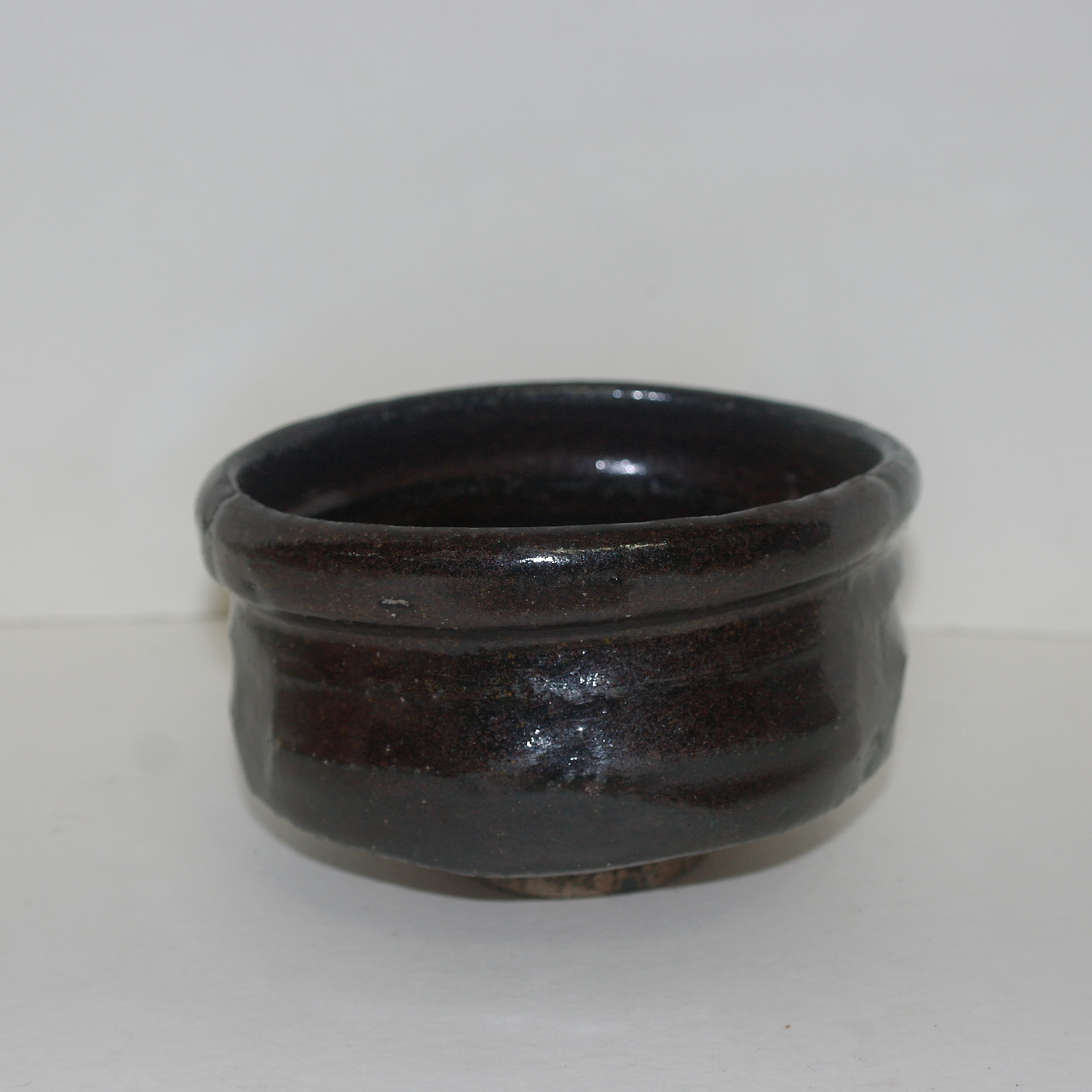 흑유청자 쭈그리 말찻잔