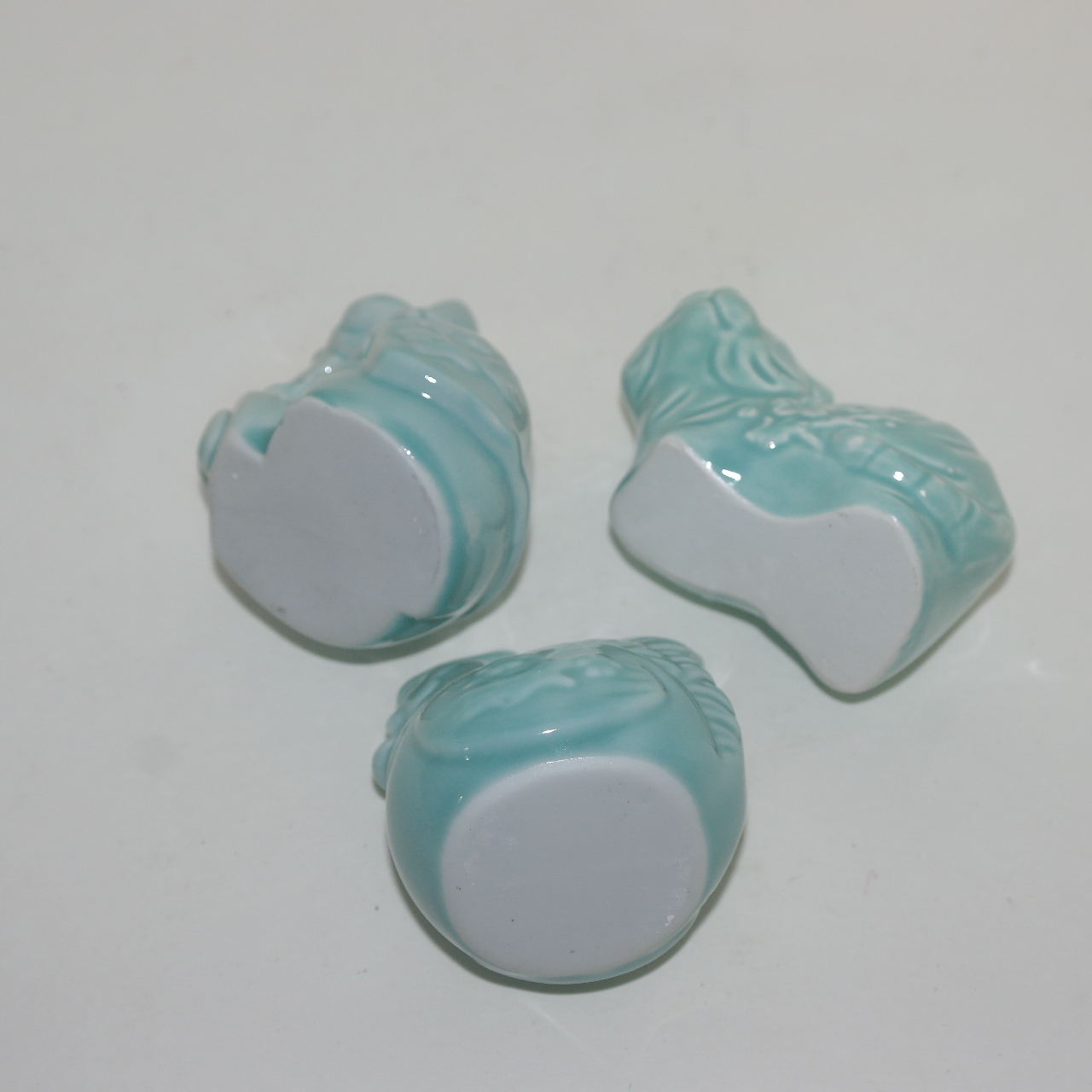 청자도자기 호랑이,닭,원숭이 조각상