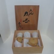 자사도자기 음각노송문 5인 다관셋트