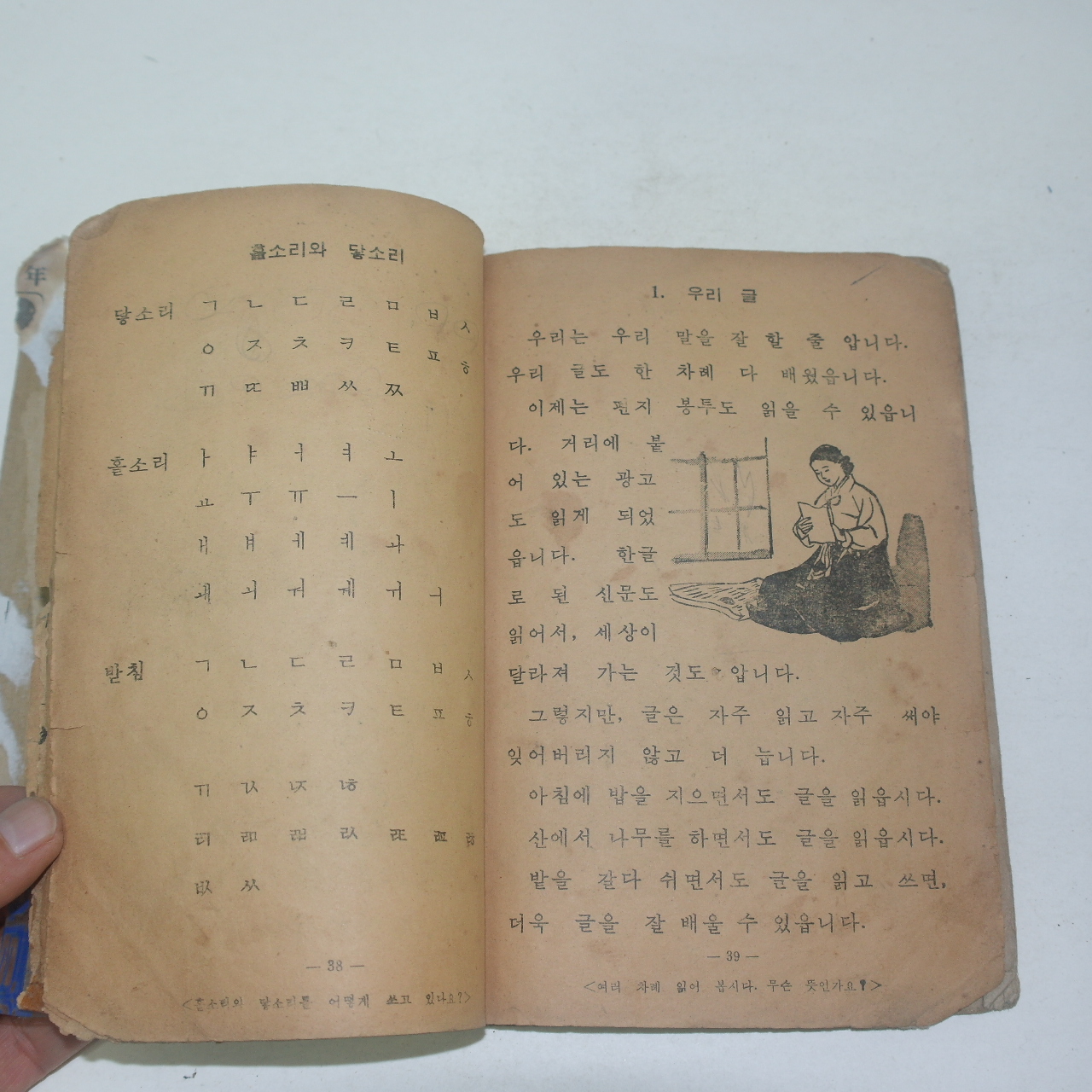 1961년 재건국민운동본부 한글공부