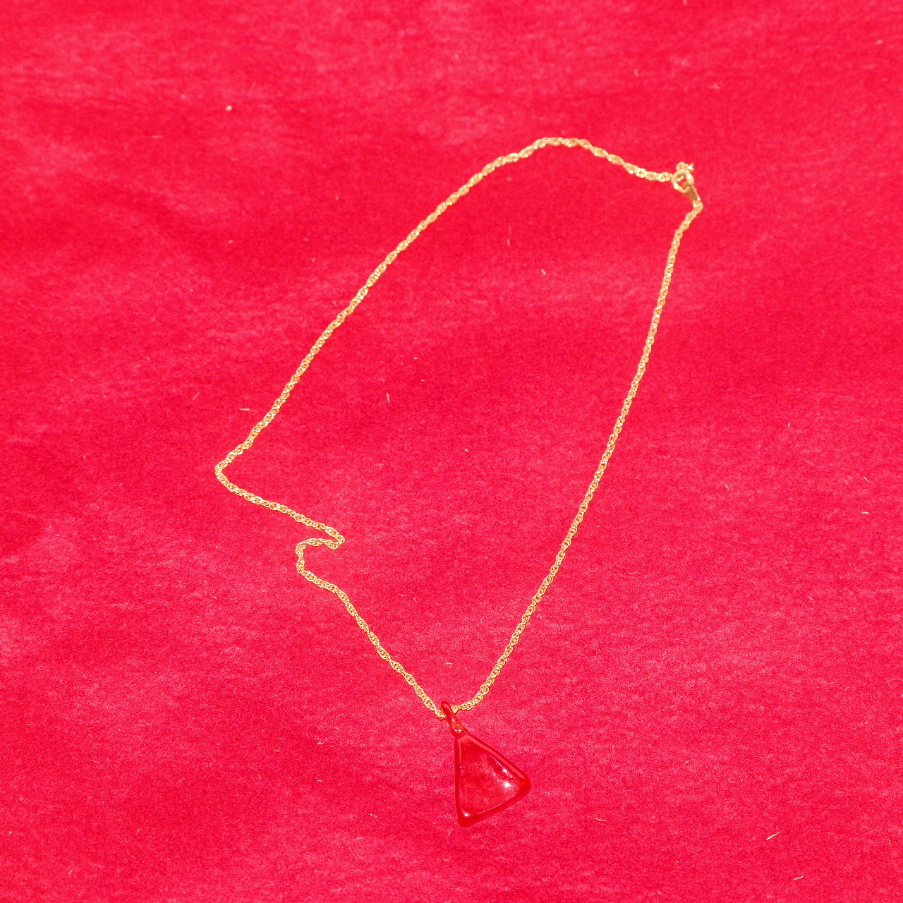 유리장식 목걸이