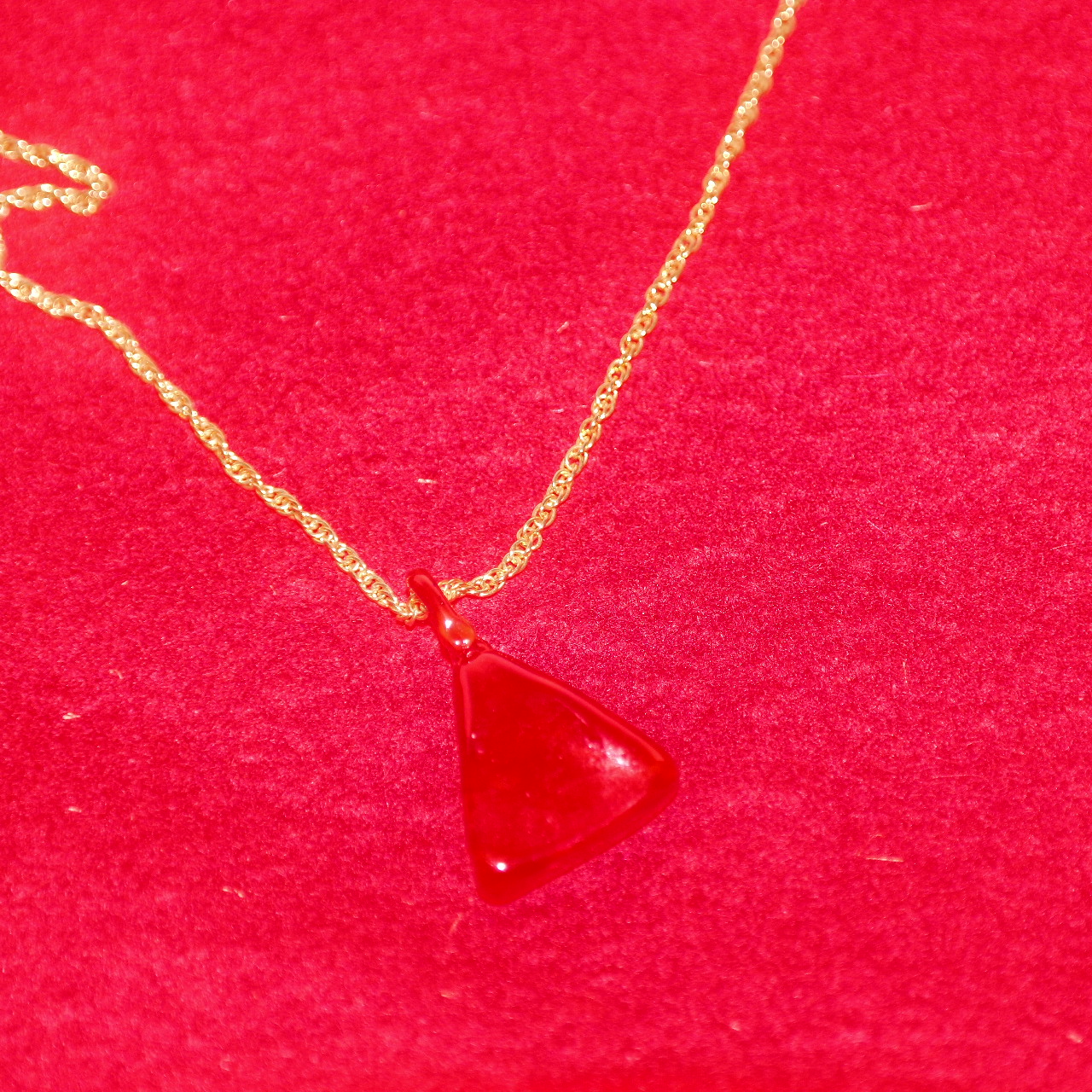 유리장식 목걸이