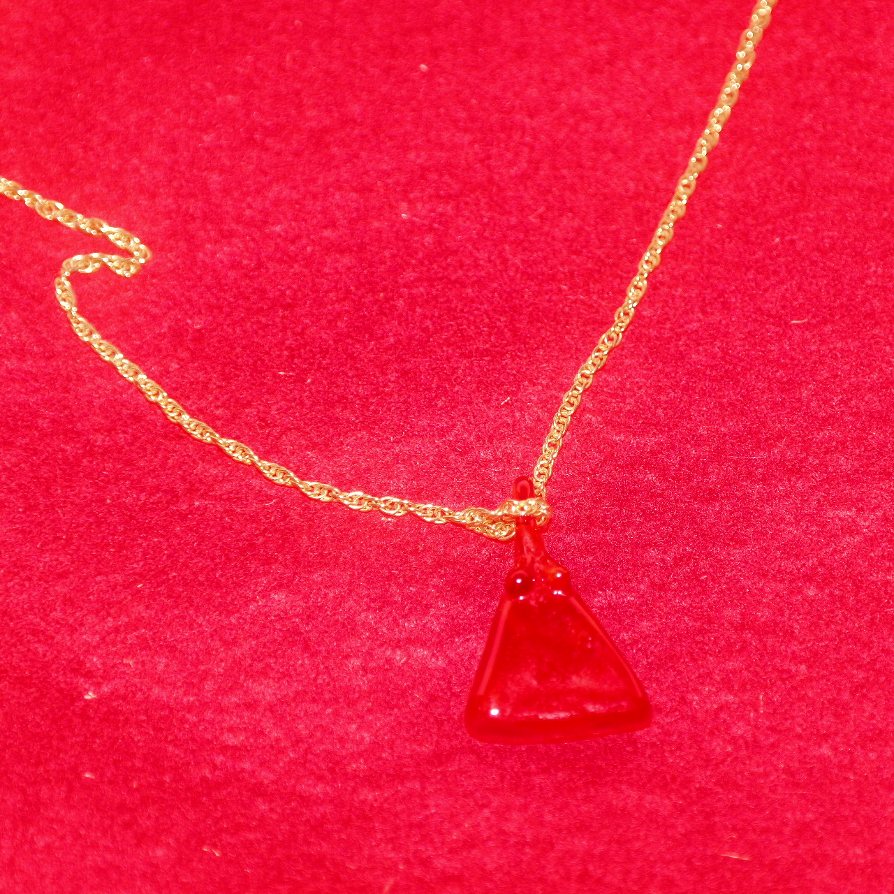 유리장식 목걸이