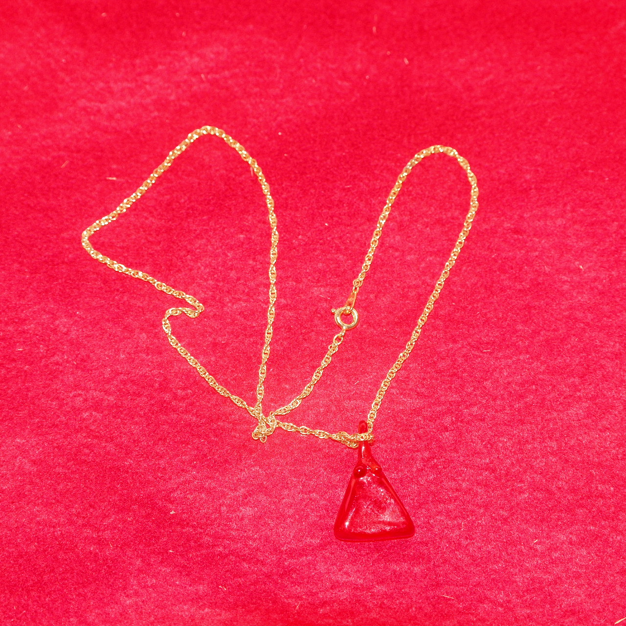 유리장식 목걸이